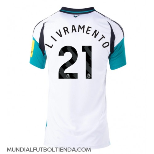 Camiseta Newcastle United Tino Livramento #21 Segunda Equipación Replica 2024-25 para mujer mangas cortas